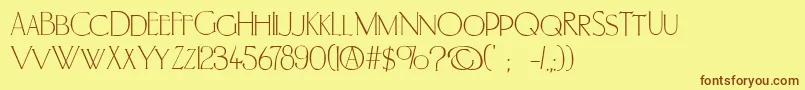 Portland Font – Brown Fonts on Yellow Background