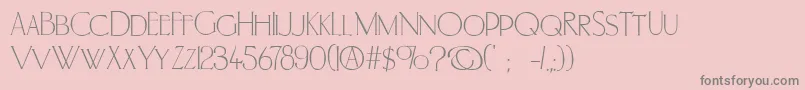 Portland Font – Gray Fonts on Pink Background