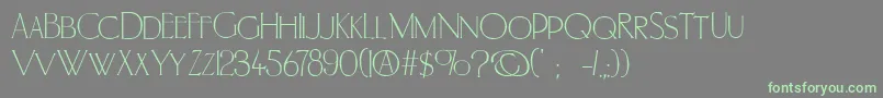 Portland Font – Green Fonts on Gray Background