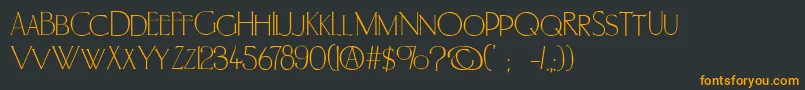 Portland Font – Orange Fonts on Black Background