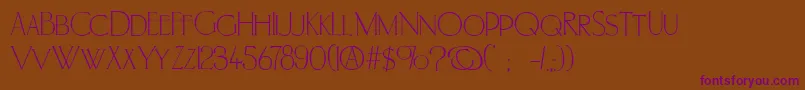 Portland Font – Purple Fonts on Brown Background