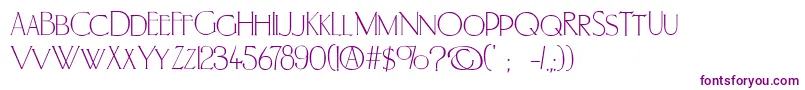 Portland Font – Purple Fonts on White Background