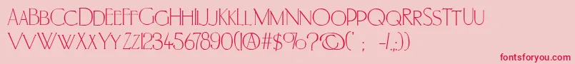 Portland Font – Red Fonts on Pink Background