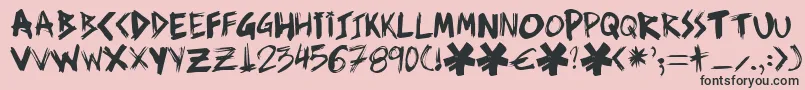 Ziperhea Font – Black Fonts on Pink Background