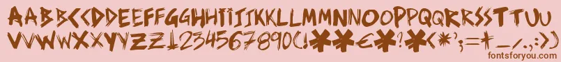 Ziperhea Font – Brown Fonts on Pink Background