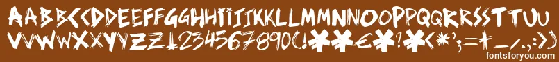 Ziperhea Font – White Fonts on Brown Background