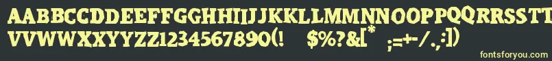 Calangorevi Font – Yellow Fonts on Black Background