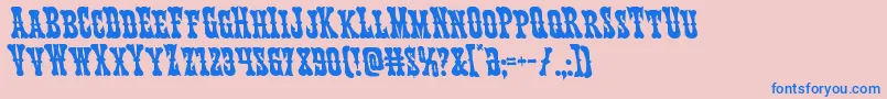 Texasrangerleft Font – Blue Fonts on Pink Background