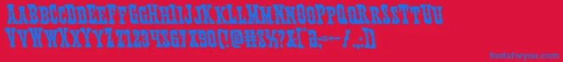 Texasrangerleft Font – Blue Fonts on Red Background
