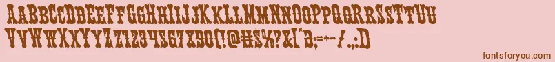 Texasrangerleft Font – Brown Fonts on Pink Background