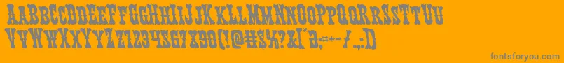 Texasrangerleft Font – Gray Fonts on Orange Background