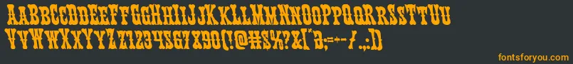 Texasrangerleft Font – Orange Fonts on Black Background