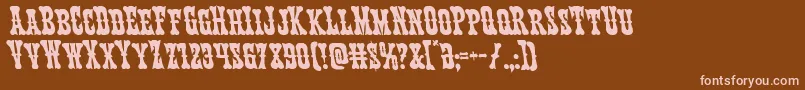 Texasrangerleft Font – Pink Fonts on Brown Background