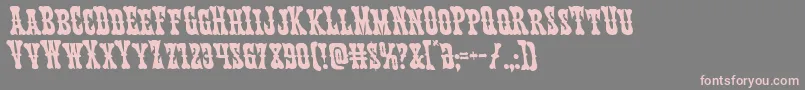 Texasrangerleft Font – Pink Fonts on Gray Background