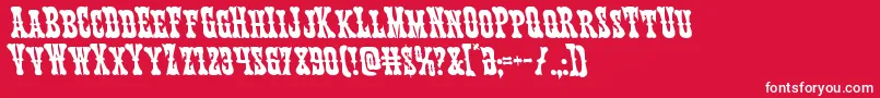 Texasrangerleft Font – White Fonts on Red Background