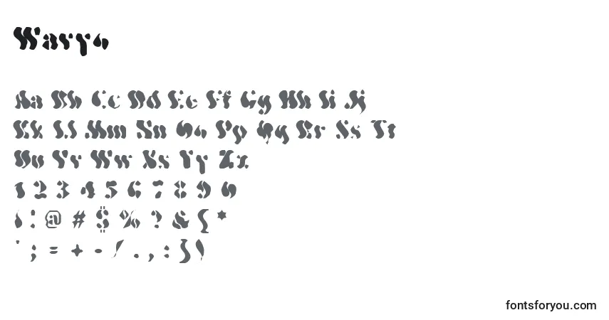 Fuente Wavyo - alfabeto, números, caracteres especiales