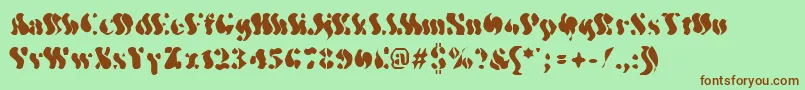 Wavyo Font – Brown Fonts on Green Background