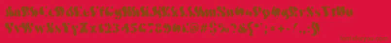 Шрифт Wavyo – коричневые шрифты на красном фоне