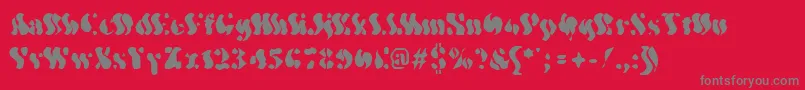Wavyo Font – Gray Fonts on Red Background
