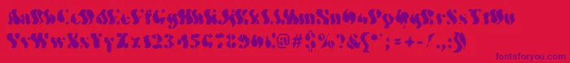 Wavyo Font – Purple Fonts on Red Background