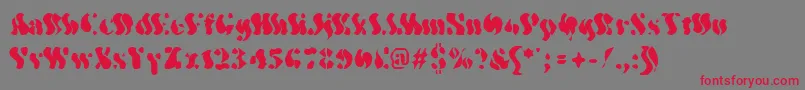 Wavyo Font – Red Fonts on Gray Background