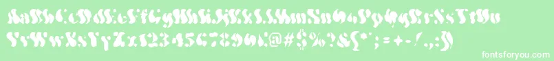 Wavyo Font – White Fonts on Green Background