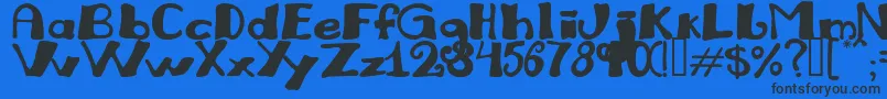 Julirg Font – Black Fonts on Blue Background