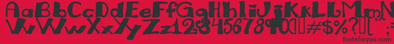 Julirg Font – Black Fonts on Red Background