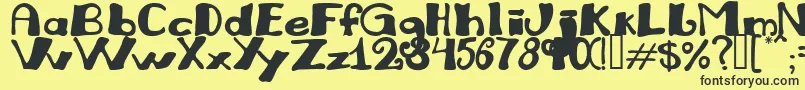 Julirg Font – Black Fonts on Yellow Background