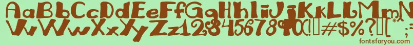 Julirg Font – Brown Fonts on Green Background