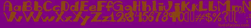 Julirg Font – Brown Fonts on Purple Background