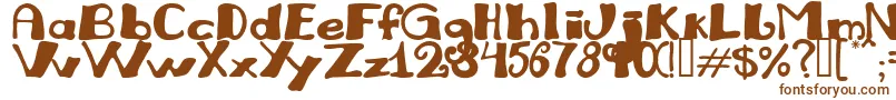 Шрифт Julirg – коричневые шрифты на белом фоне
