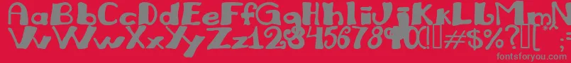 Julirg Font – Gray Fonts on Red Background