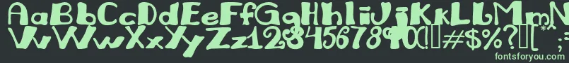 Julirg Font – Green Fonts on Black Background