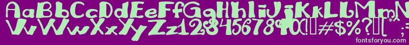 Julirg Font – Green Fonts on Purple Background