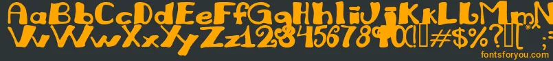 Julirg Font – Orange Fonts on Black Background