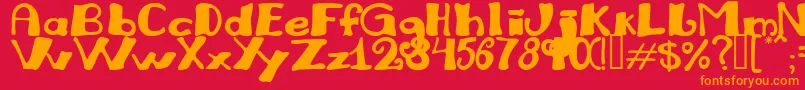 Julirg Font – Orange Fonts on Red Background