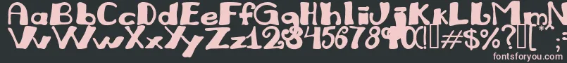 Julirg Font – Pink Fonts on Black Background