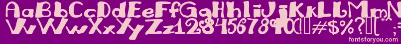 Julirg Font – Pink Fonts on Purple Background