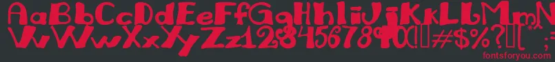 Julirg Font – Red Fonts on Black Background