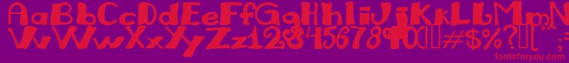 Julirg Font – Red Fonts on Purple Background