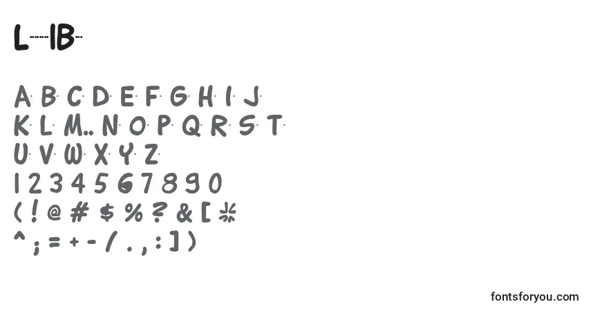 Schriftart Lettering1Bold – Alphabet, Zahlen, spezielle Symbole