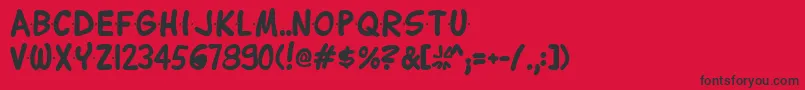 Lettering1Bold Font – Black Fonts on Red Background