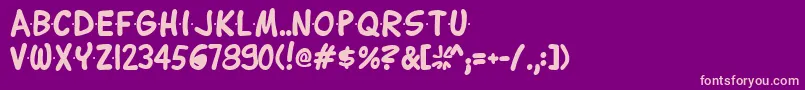 Lettering1Bold Font – Pink Fonts on Purple Background