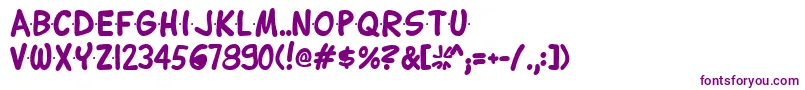 Fonte Lettering1Bold – fontes roxas em um fundo branco