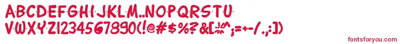 Lettering1Bold Font – Red Fonts on White Background
