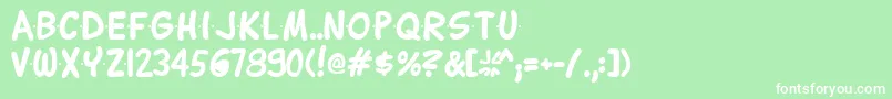 フォントLettering1Bold – 緑の背景に白い文字