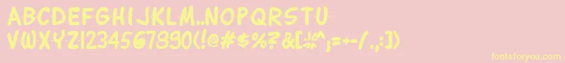 Lettering1Bold Font – Yellow Fonts on Pink Background