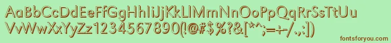 Шрифт GroteskshXlightRegular – коричневые шрифты на зелёном фоне