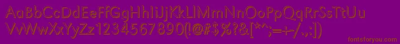 Fonte GroteskshXlightRegular – fontes marrons em um fundo roxo